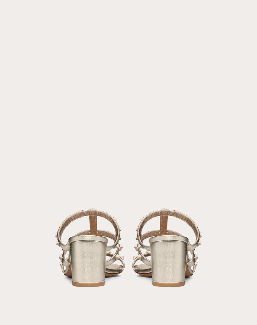 ROCKSTUD METALLIC CALFSKIN LEATHER SLIDE SANDAL 60 MM - Image 3